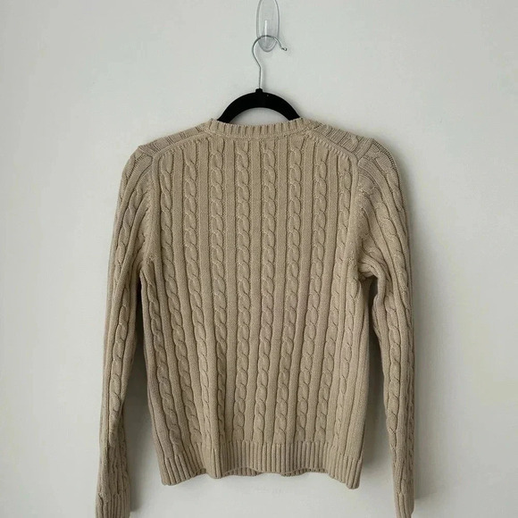 L.L Bean classic cable knit fisherman sweater - Picture 9 of 11